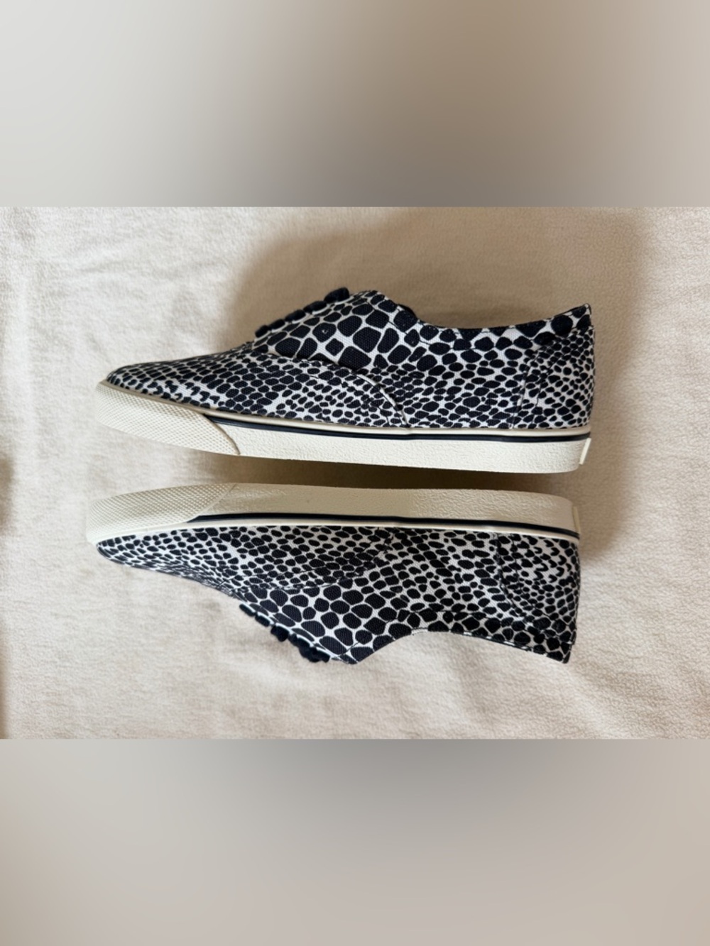 Celine Black & White Snake Print Women’s Low-Top Sneakers - Picture 5 of 8
